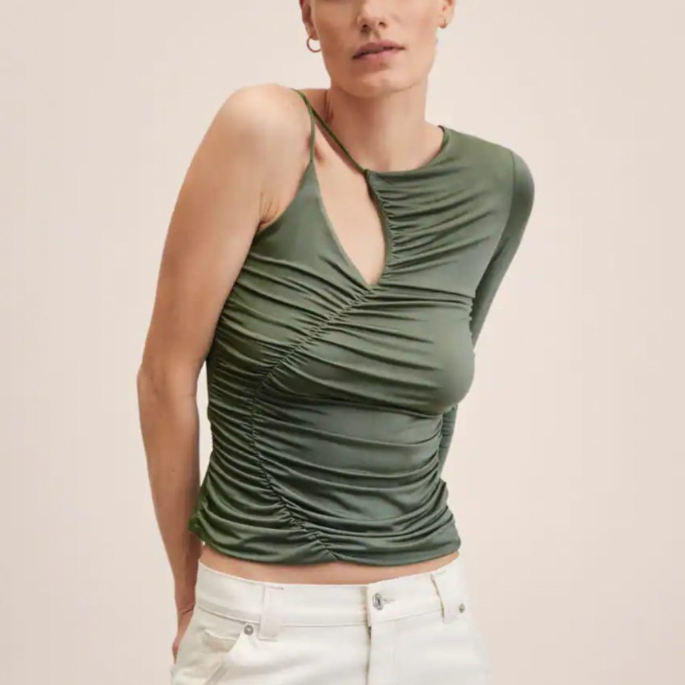 Mango Asymmetrical open T-shirt